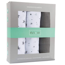 Load image into Gallery viewer, Ely&#39;s &amp; Co. Cotton Muslin Swaddle Blanket - 3 Pack
