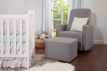 Load image into Gallery viewer, DaVinci Olive Glider and Ottoman In Grey Finish with Cream Piping - Mega Babies

