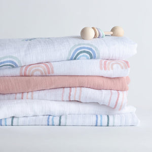 Ely's & Co. Cotton Muslin Swaddle Blanket - 2 Pack