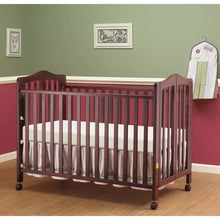 Load image into Gallery viewer, Lisa Full Size Folding Crib - Cherry - Portable Folding Crib
