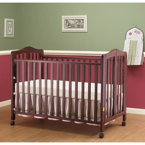 Lisa Full Size Folding Crib - Cherry - Portable Folding Crib