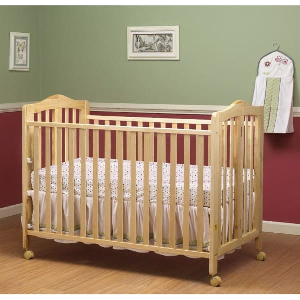 Lisa Full Size Folding Crib - Natural - Portable Folding Crib