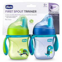 Load image into Gallery viewer, Chicco Semi-soft Spout Trainer Sippy Cup 7oz  6m+ (2pk)
