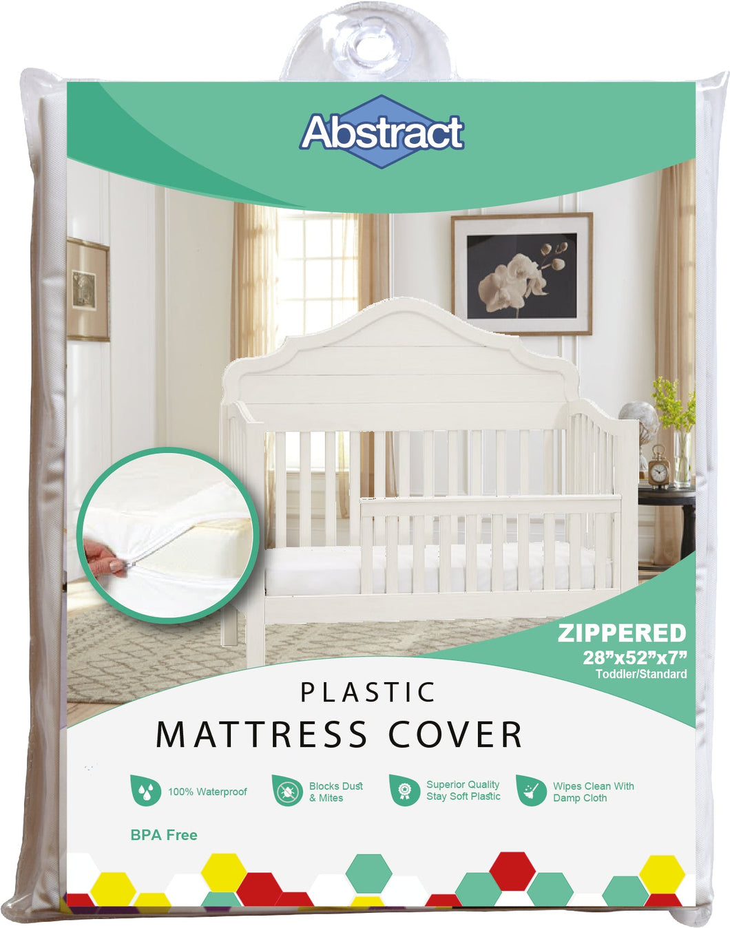 Abstract Zippered Fitted Mattress Cover