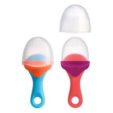 Load image into Gallery viewer, Pulp Silicone Feeder 2Pk - Blue/Orange &amp; Coral/Purple - Baby Feeding
