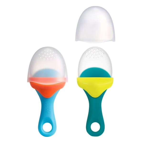 Pulp Silicone Feeder 2Pk - Blue/Orange & Teal/Yellow - Baby Feeding