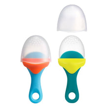 Load image into Gallery viewer, Pulp Silicone Feeder 2Pk - Blue/Orange &amp; Teal/Yellow - Baby Feeding
