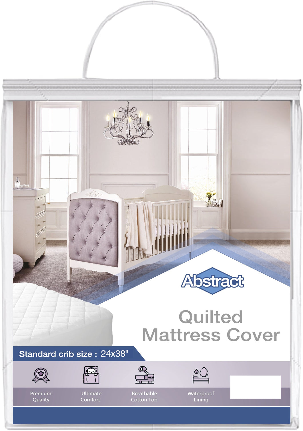 Abstract Luxury Quilted Waterproof Mattress Cover