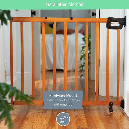 installing summer infant gate Summer Infant Deluxe Stairway Simple to Secure Wood Gate – Swaddles Baby