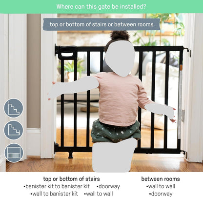 installing summer infant gate Summer Infant Deluxe Stairway Simple to Secure Wood Gate – Swaddles Baby