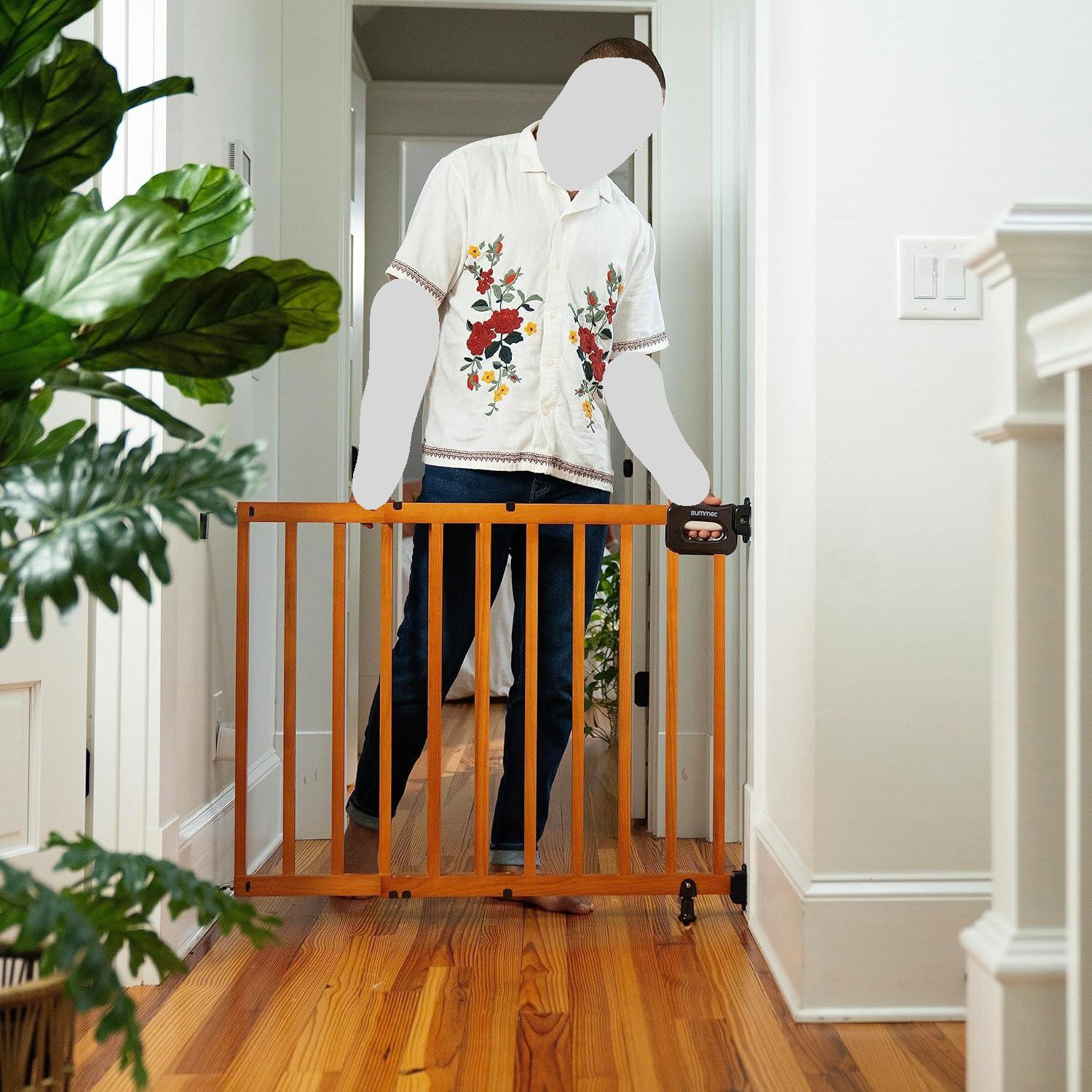 Summer Infant Deluxe Stairway Simple to Secure Wood Gate – Swaddles Baby