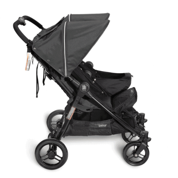 valco slim twin double stroller Valco Baby Slim Twin Double Stroller, Licorice