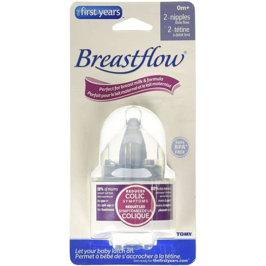 The First Years Breastflow Stage 1 Nipple 2Pk - Baby Feeding
