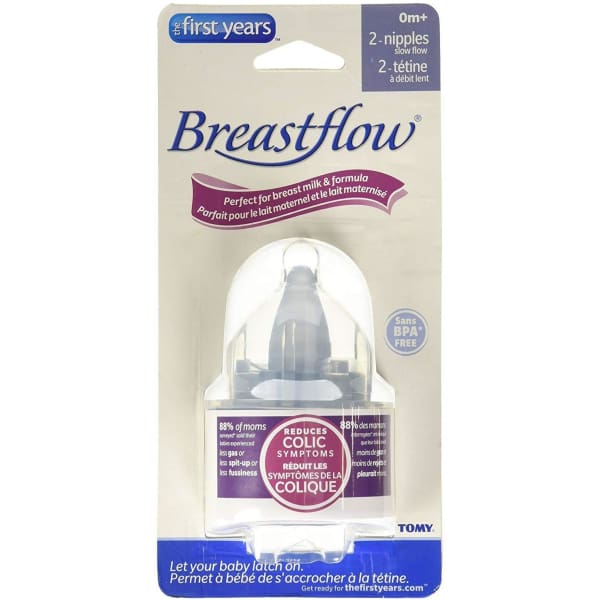 The First Years Breastflow Stage 1 Nipple 2Pk - Baby Feeding