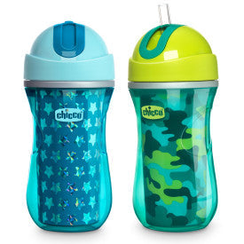 Chicco Insulated Flip-Top Straw Cup 9oz, 12m+ (2pk)