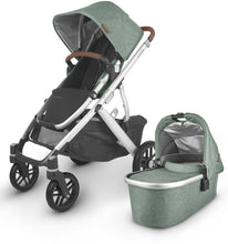 Load image into Gallery viewer, Choose the Vista V2 full size stroller from Mega babies in a green mélange shade.

