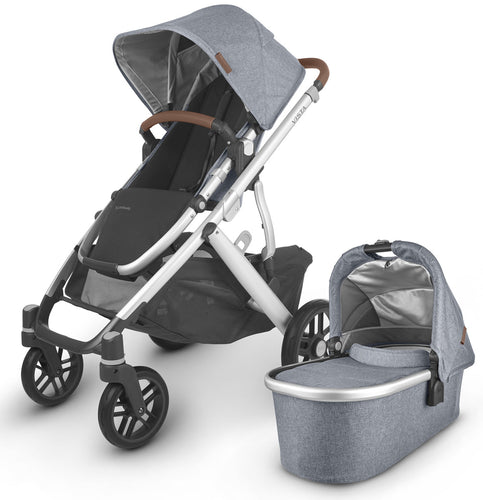 Attach the bassinet to the Vista V2 featured by Mega babies, to use for your newborn.