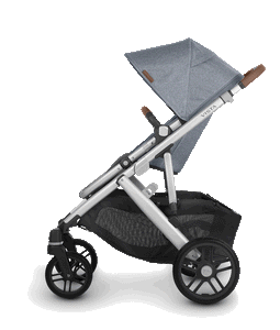 View Mega babies' UPPAbaby Vista V2 double stroller configurations.
