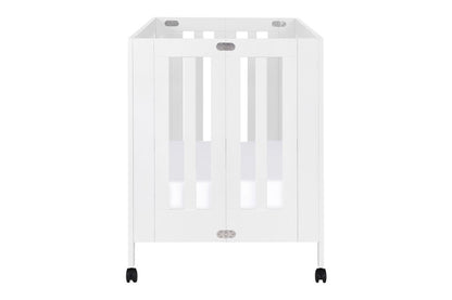Babyletto Maki Full Size Portable Folding Crib With Toddler Bed Conversion Kit